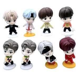 Lot of 8 McDonald's TinyTAN BTS Happy Meal Figures 2025 Throwback & Encore